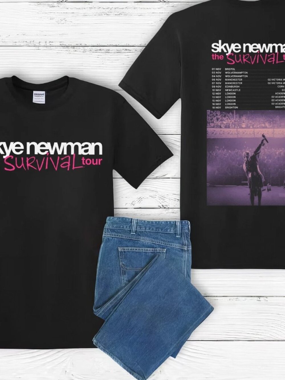 Skye Newman Survival Tour 2026 T-Shirt UK Concert Dates Tee